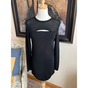NWT IRO Black Hardin Ribbed Cutout Long Sleeve Dress M